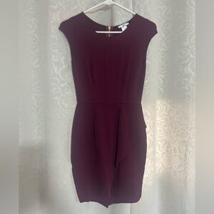 Bar III Plum Sheath Dress Cap Sleeve Cocktail Work Dress Mini